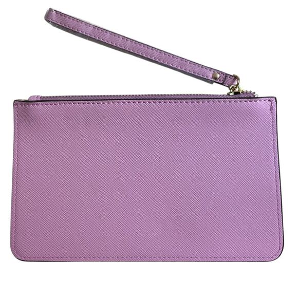 Kate Spade New York Wristlet Wallet Pink Violet Leather Zip Clutch  NWT - Picture 5 of 8